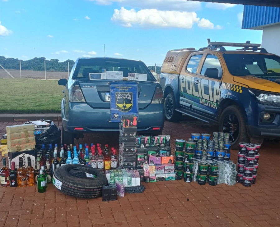 BPMRv apreende mercadorias avaliadas em R$ 75 mil durante fiscalização na MS-162