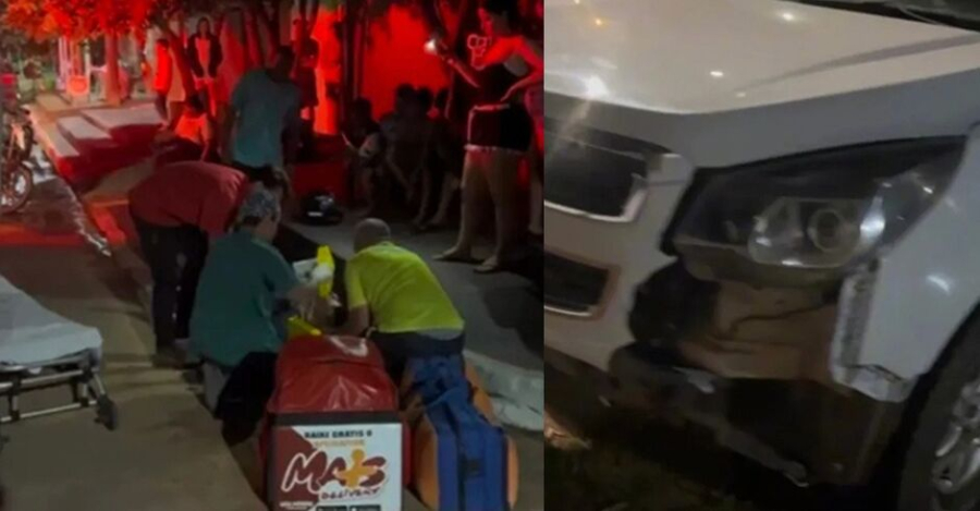 Motorista embriagado atropela motociclista e foge