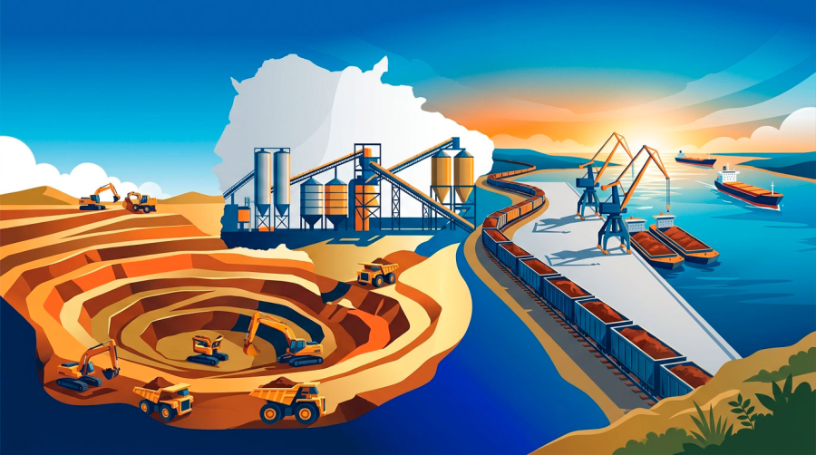 Mineração ganha força nas exportações de MS