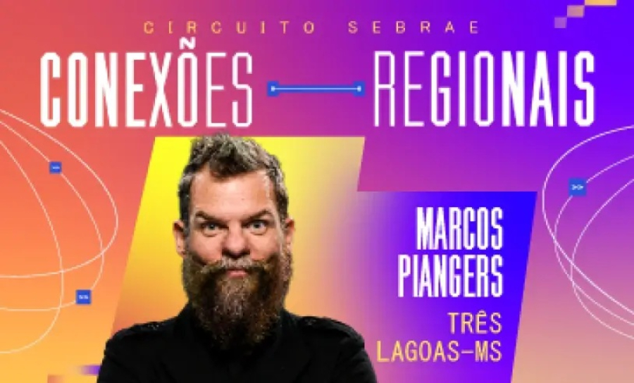 Marcos Piangers fará palestra gratuita em Três Lagoas